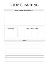 Etsy Shop Planner
