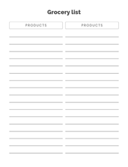 Grocery List