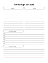 Essential Wedding Contacts