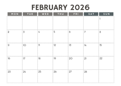 2026 Calendar