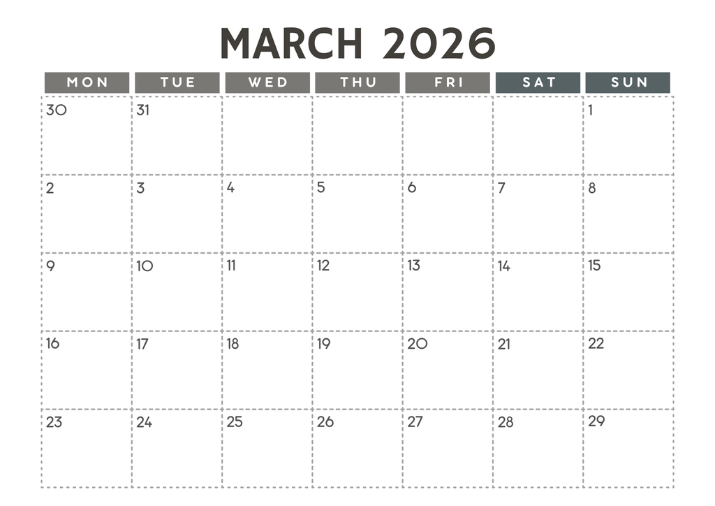 2026 Calendar