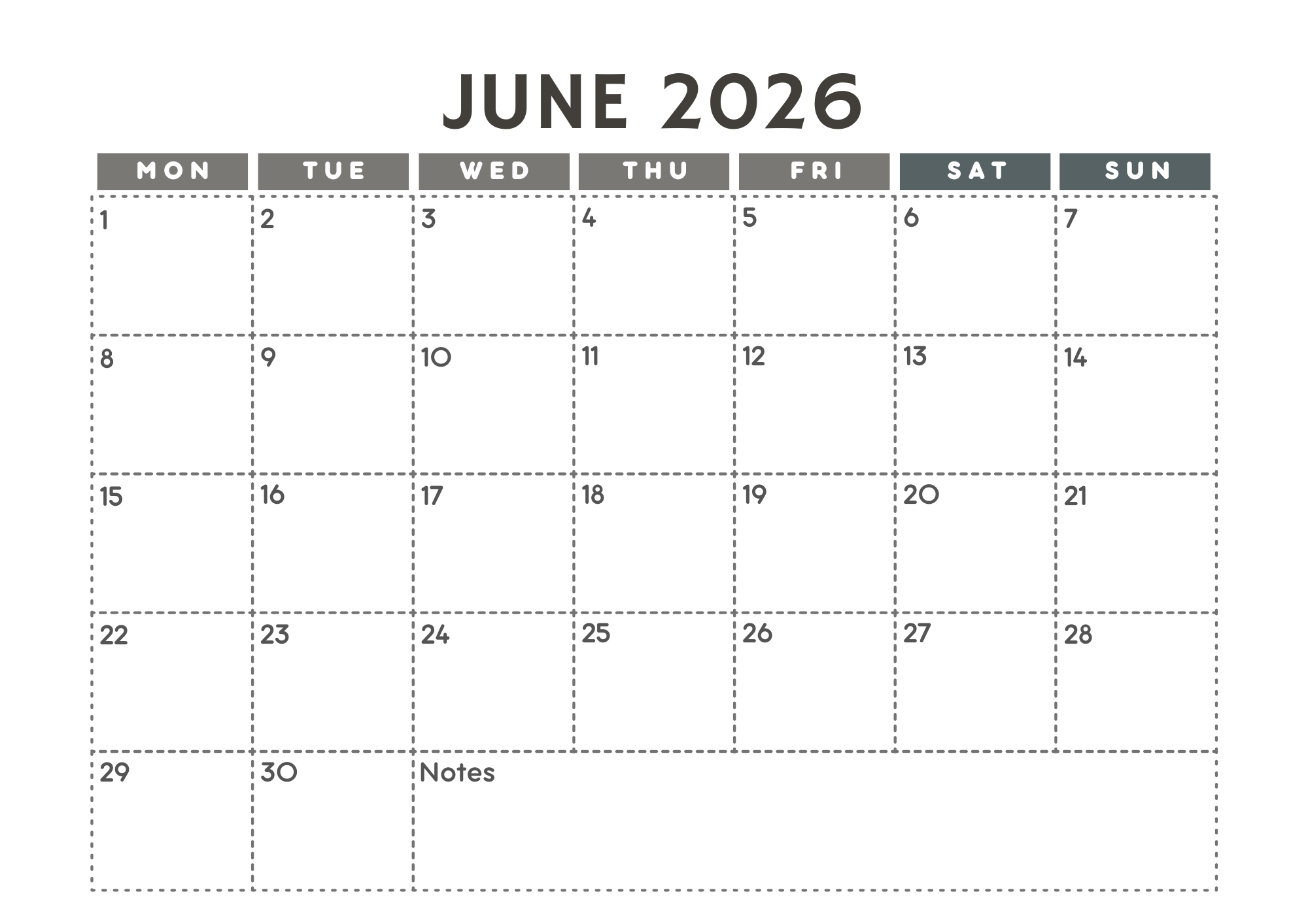 2026 Calendar