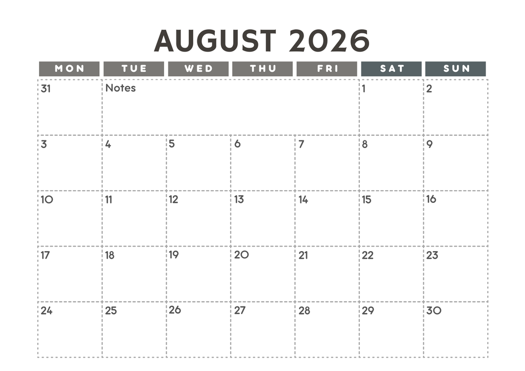 2026 Calendar