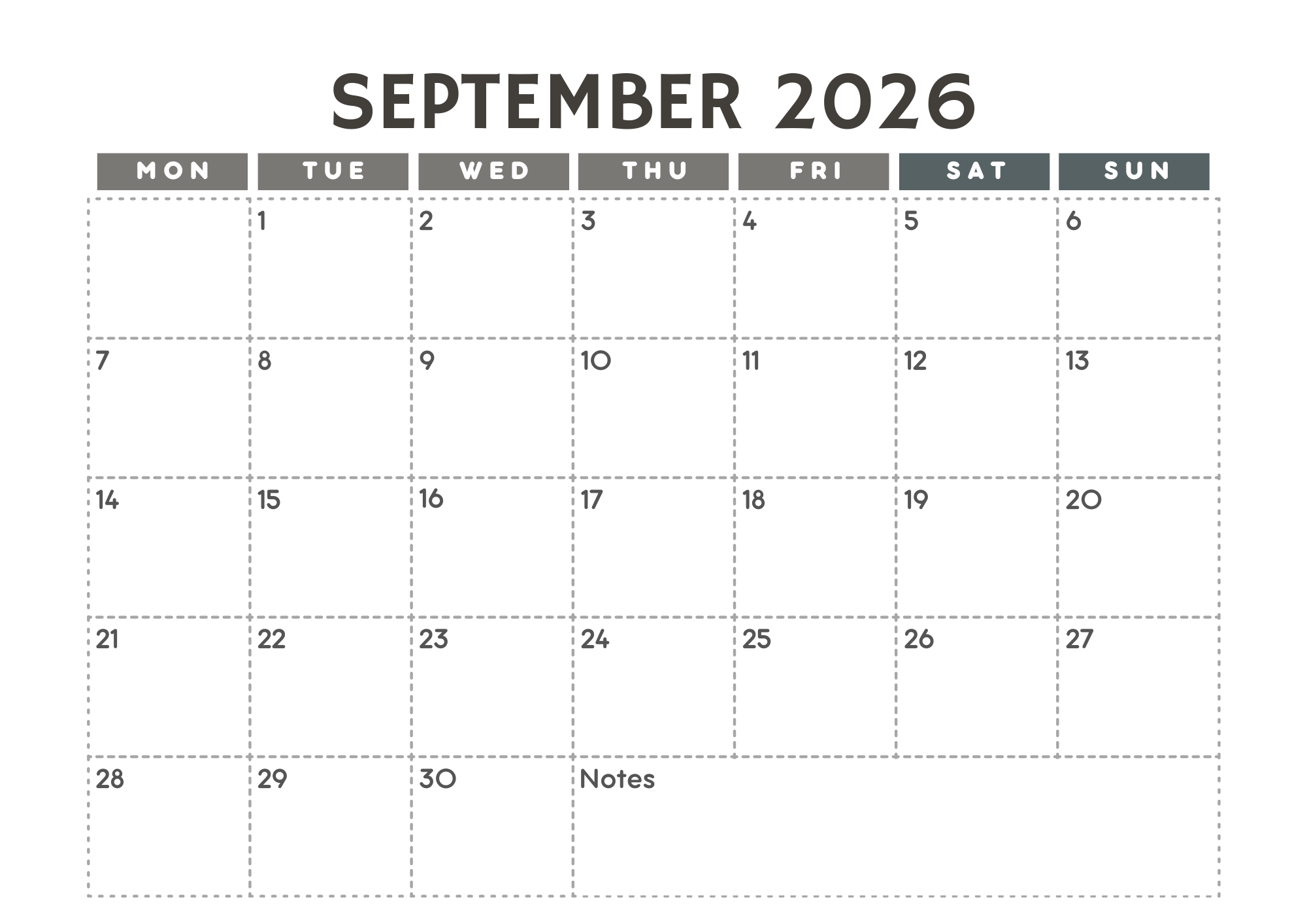 2026 Calendar