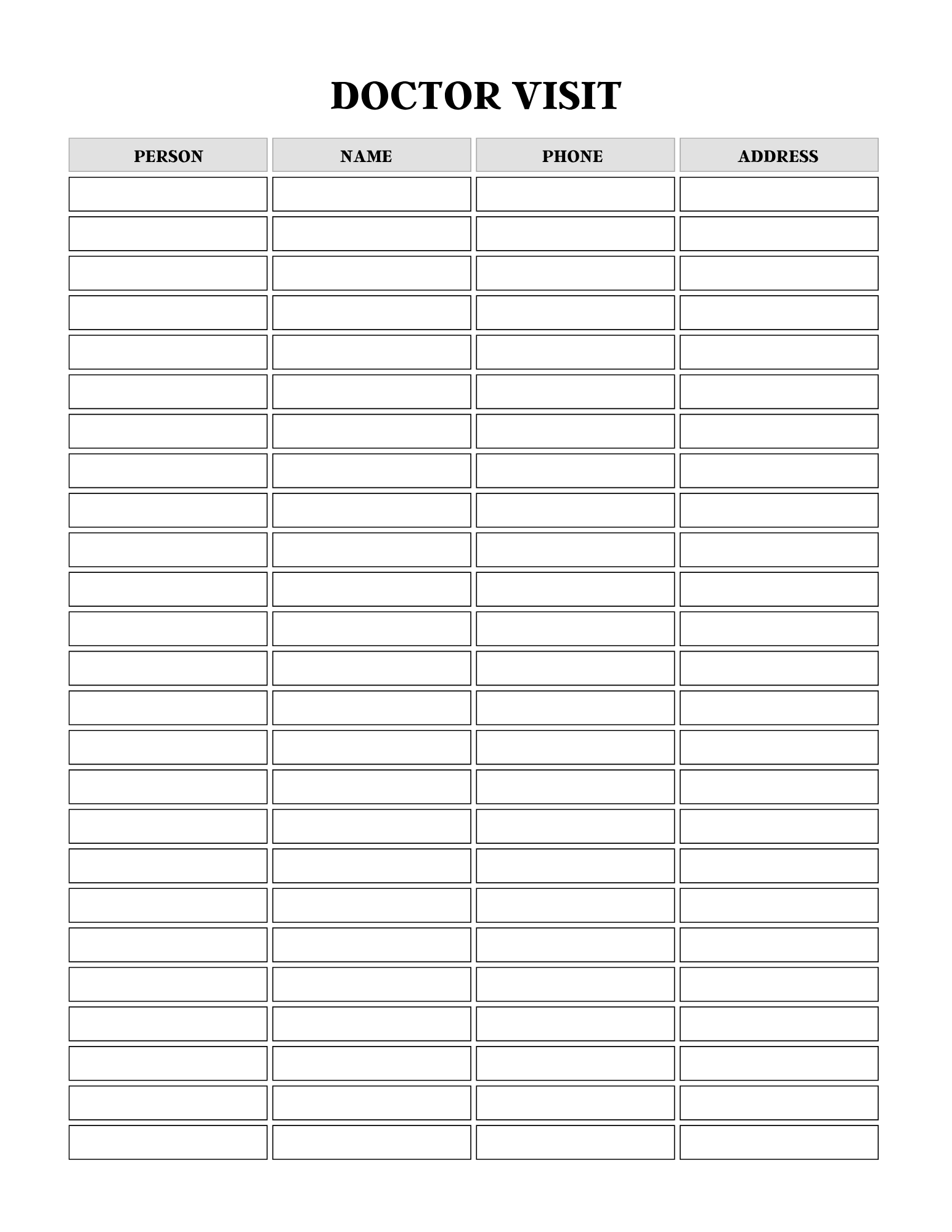 Comprehensive Health Care Planner