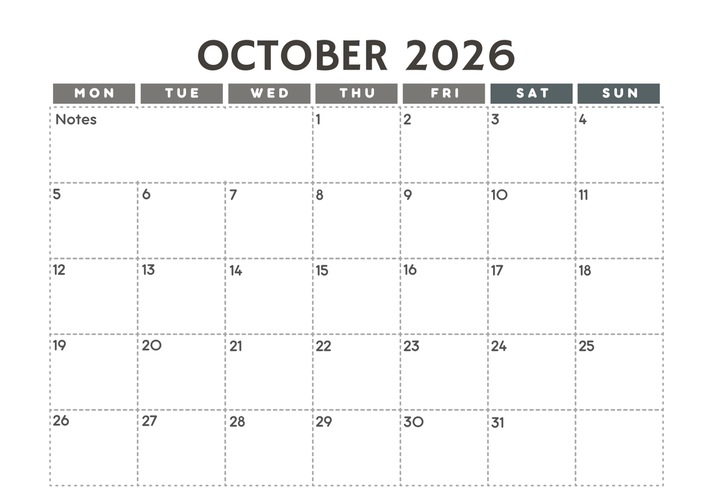 2026 Calendar