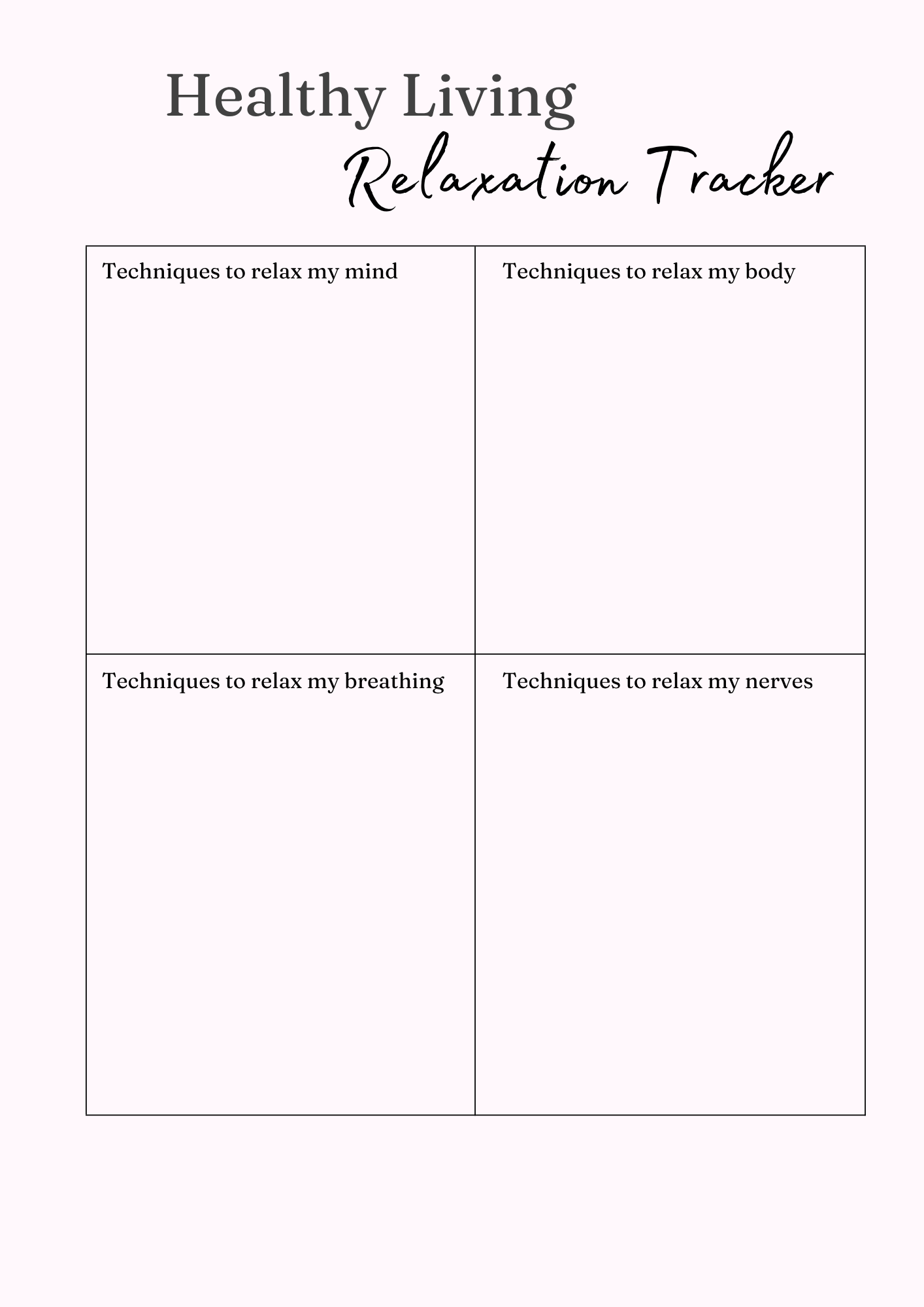 Healthy Living Journal