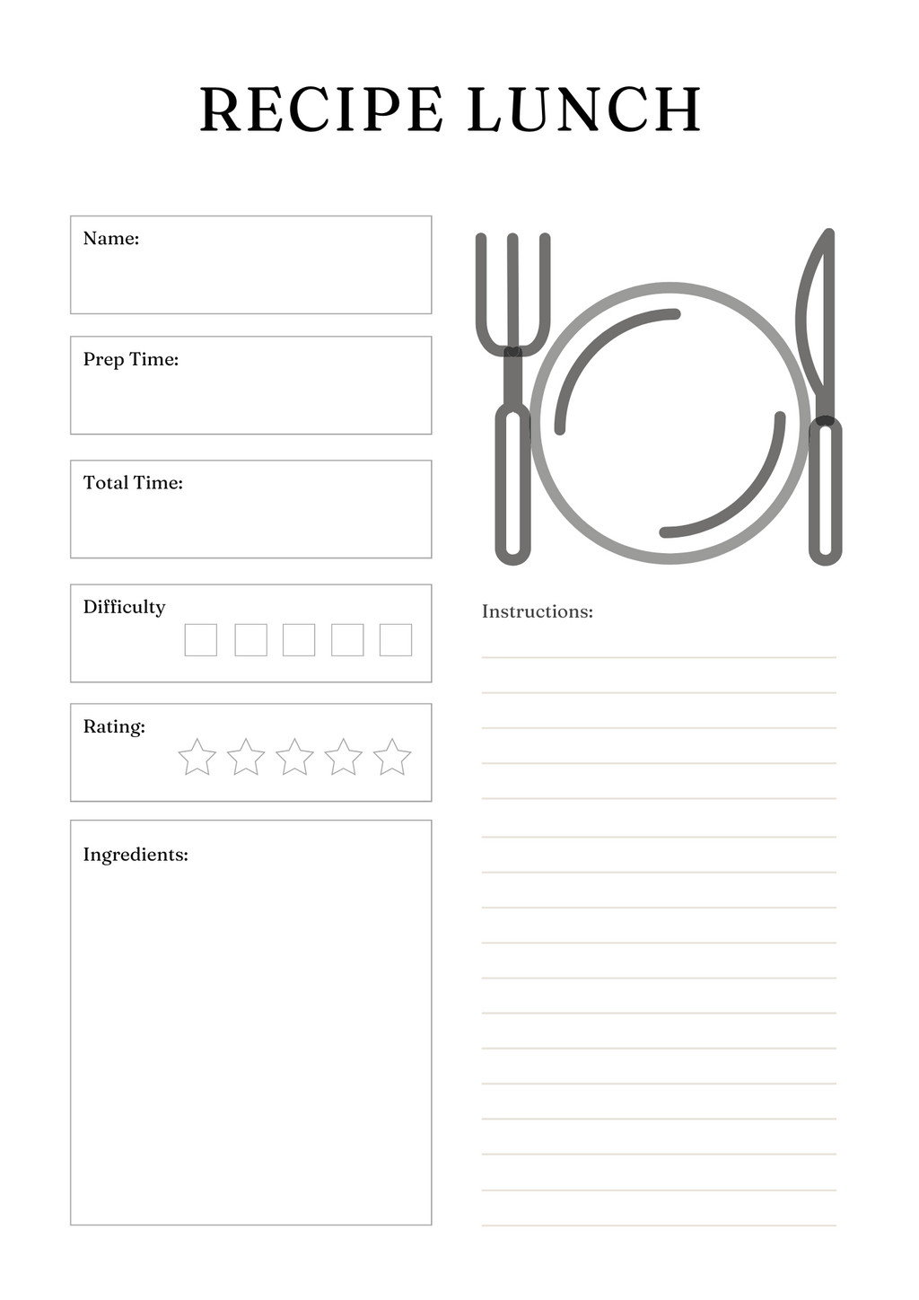 Active Life Meal Planner