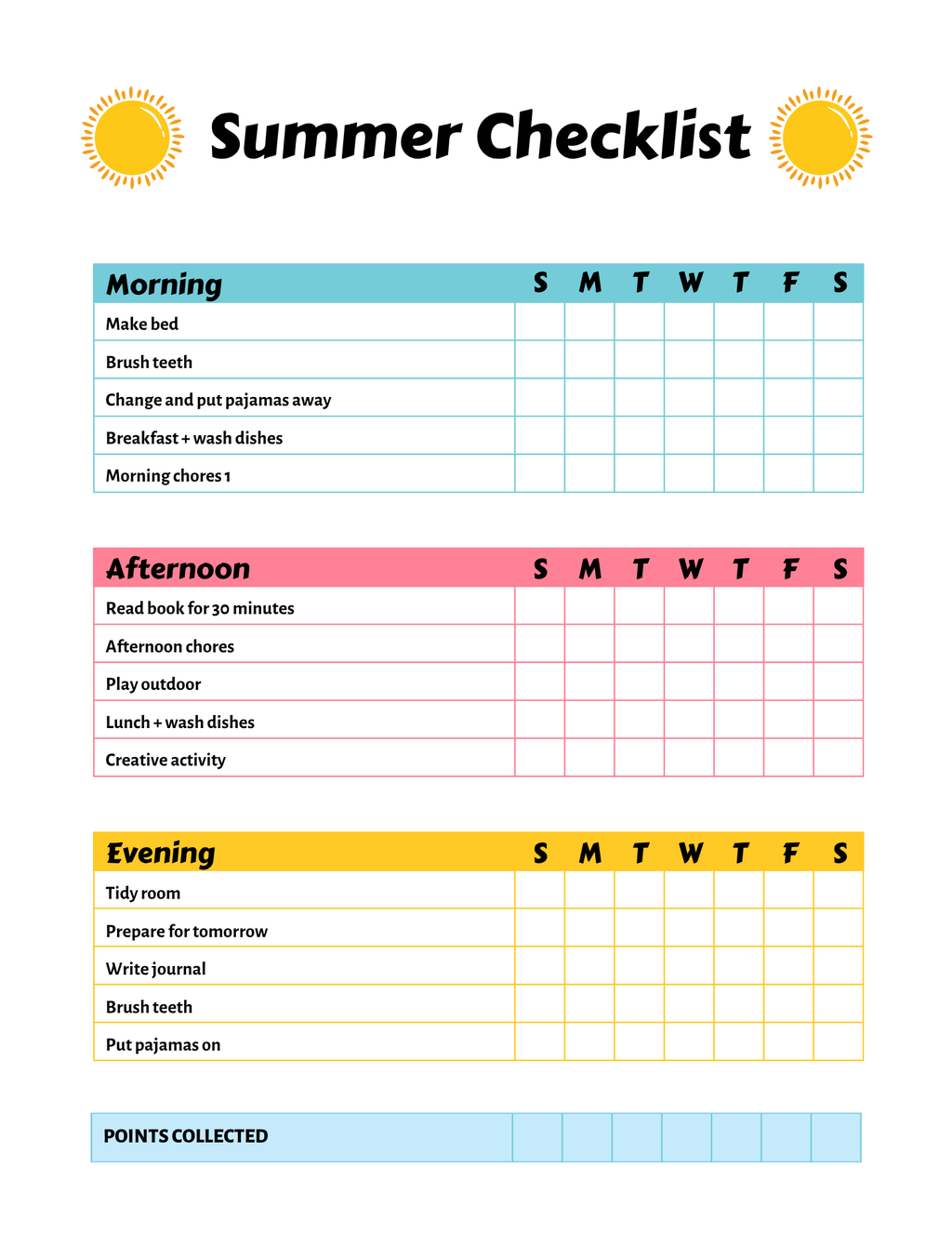 Summer Adventure Planner