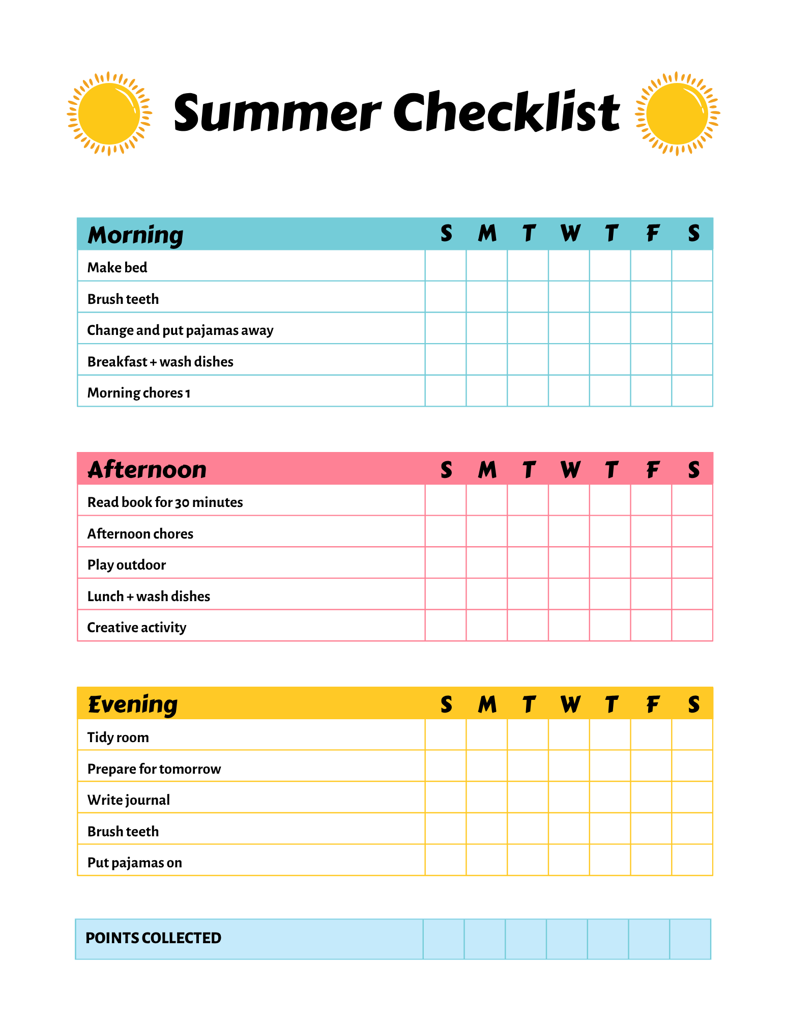Summer Adventure Planner