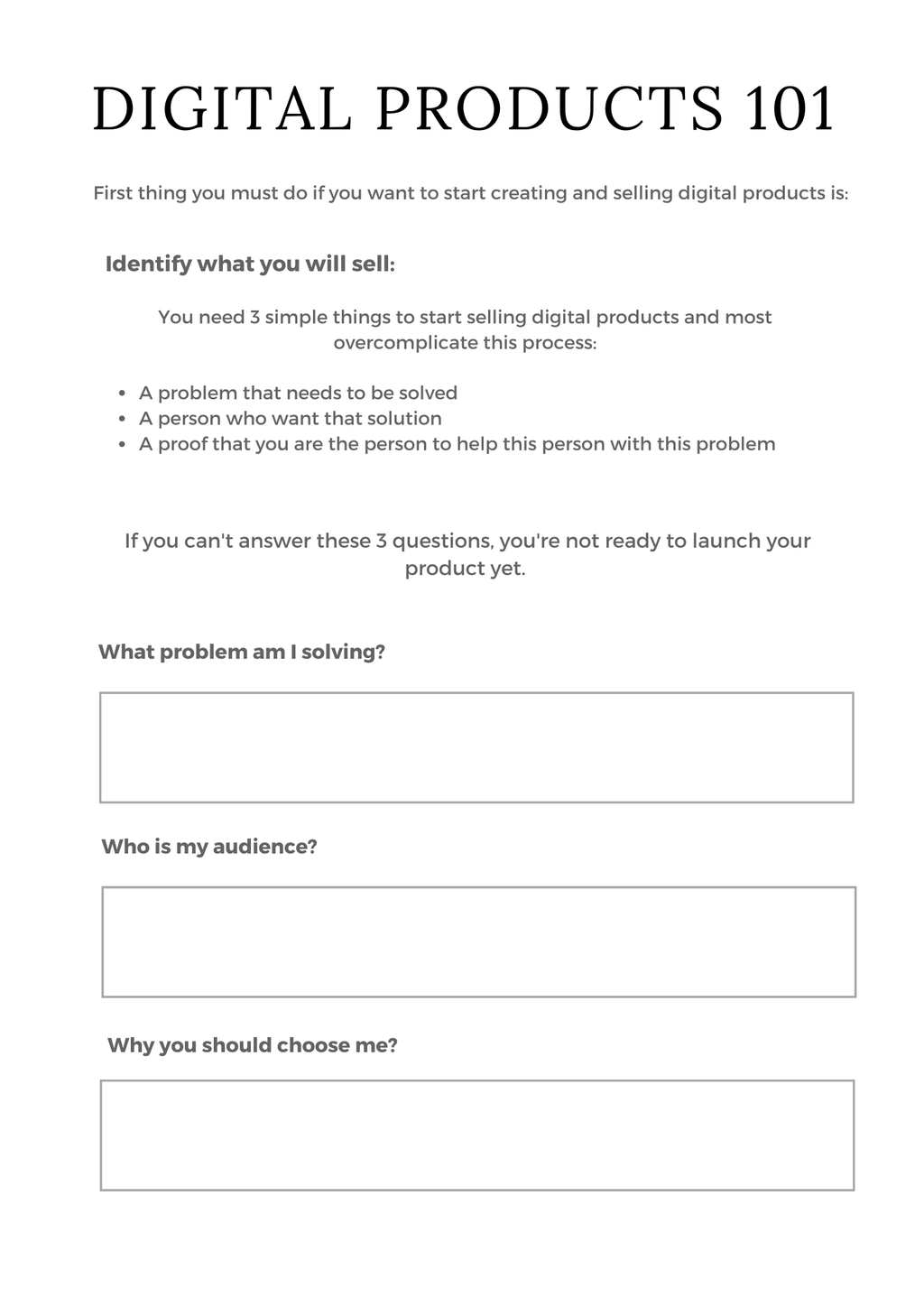 Digital Product Planner