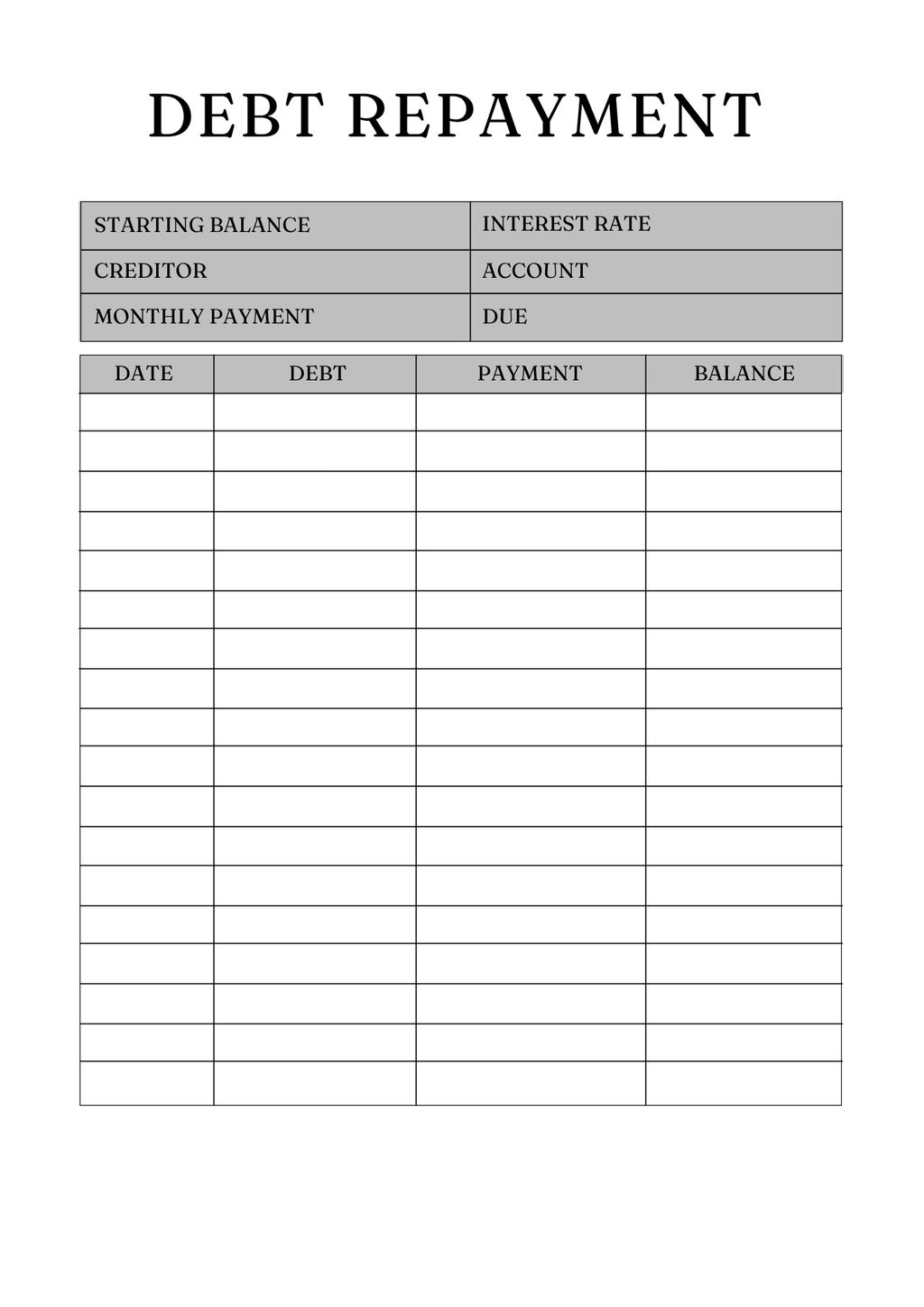 Debt Freedom Tracker