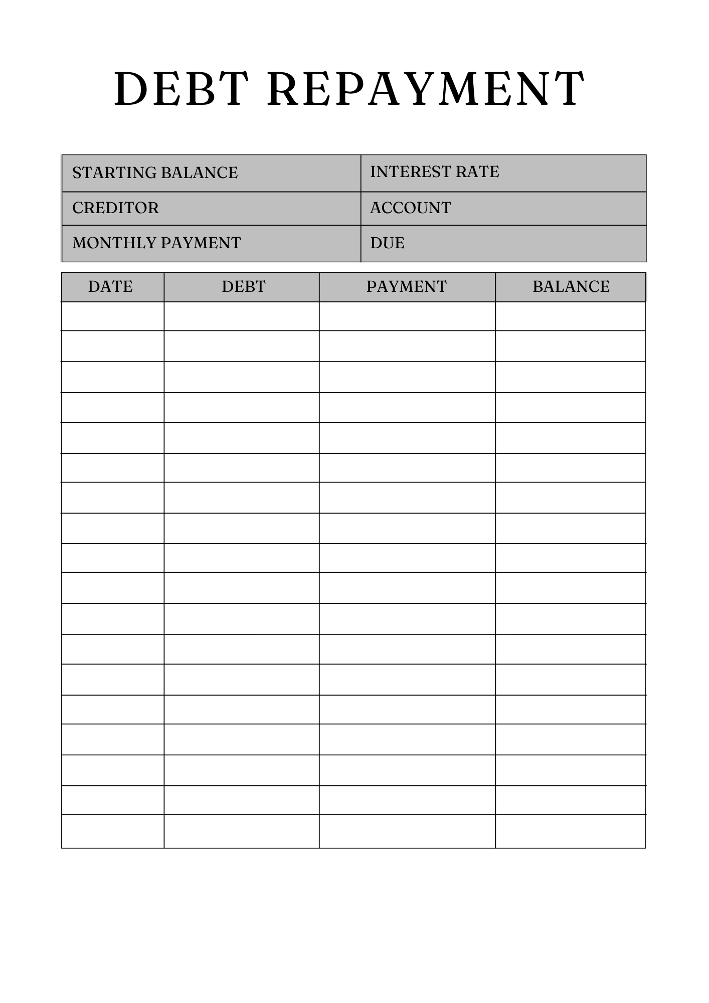 Debt Freedom Tracker