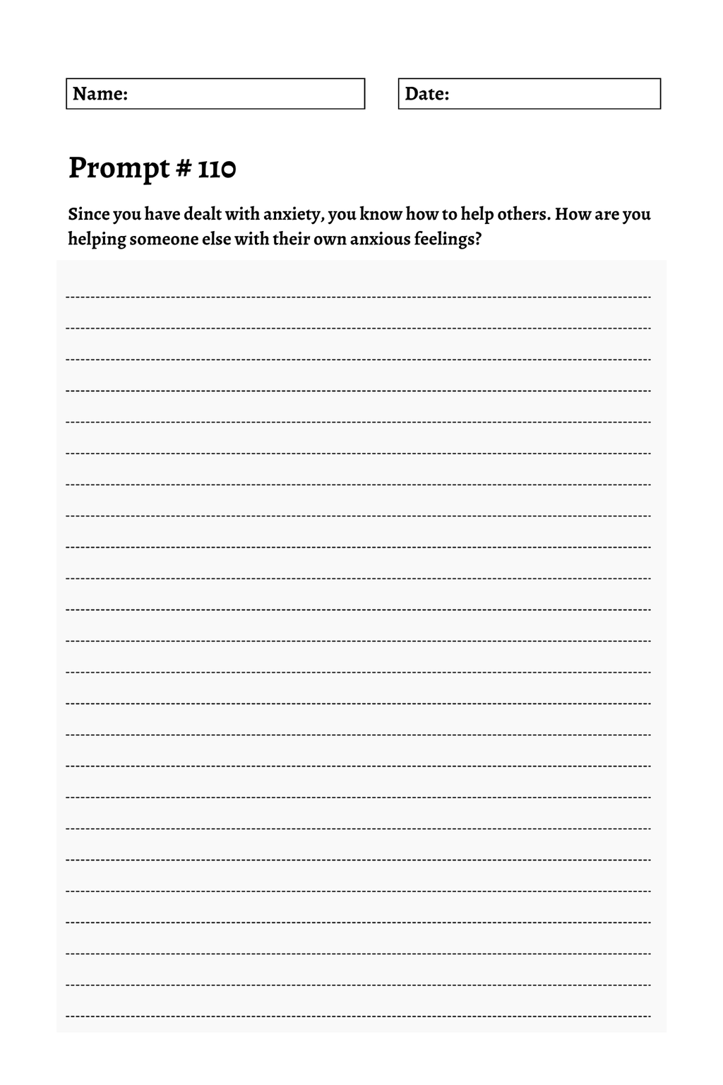 200 Mental Health Journey Prompts