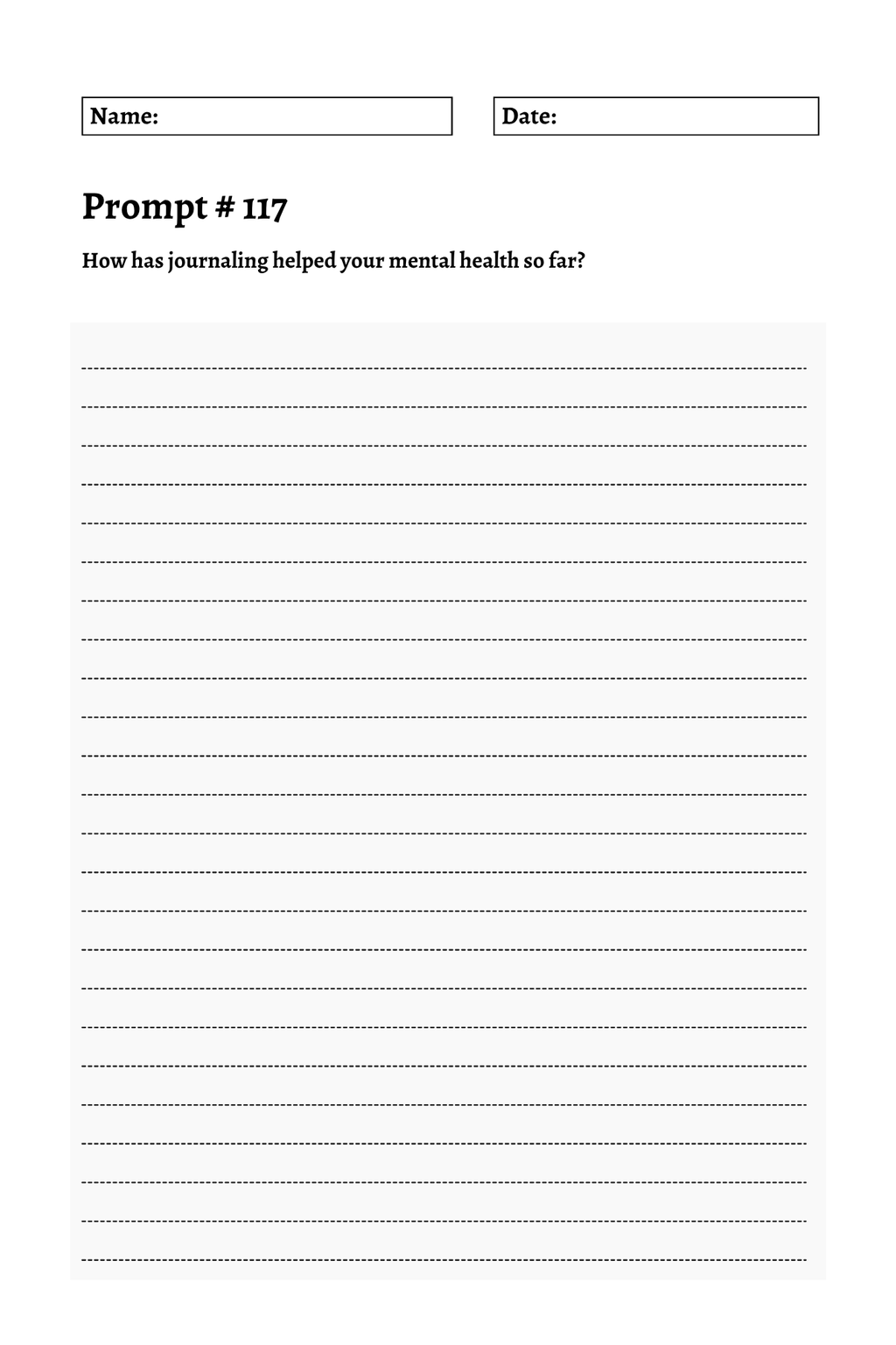 200 Mental Health Journey Prompts