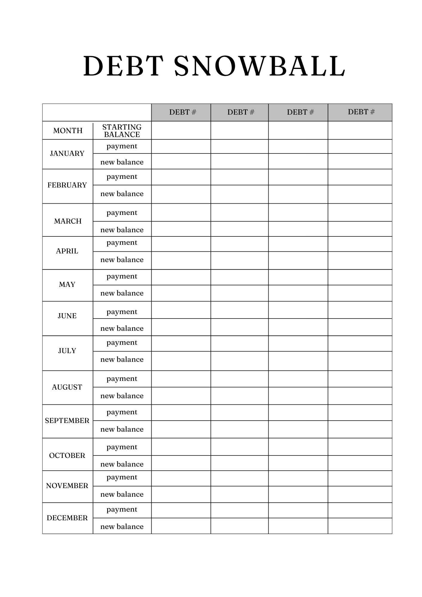 Debt Freedom Tracker