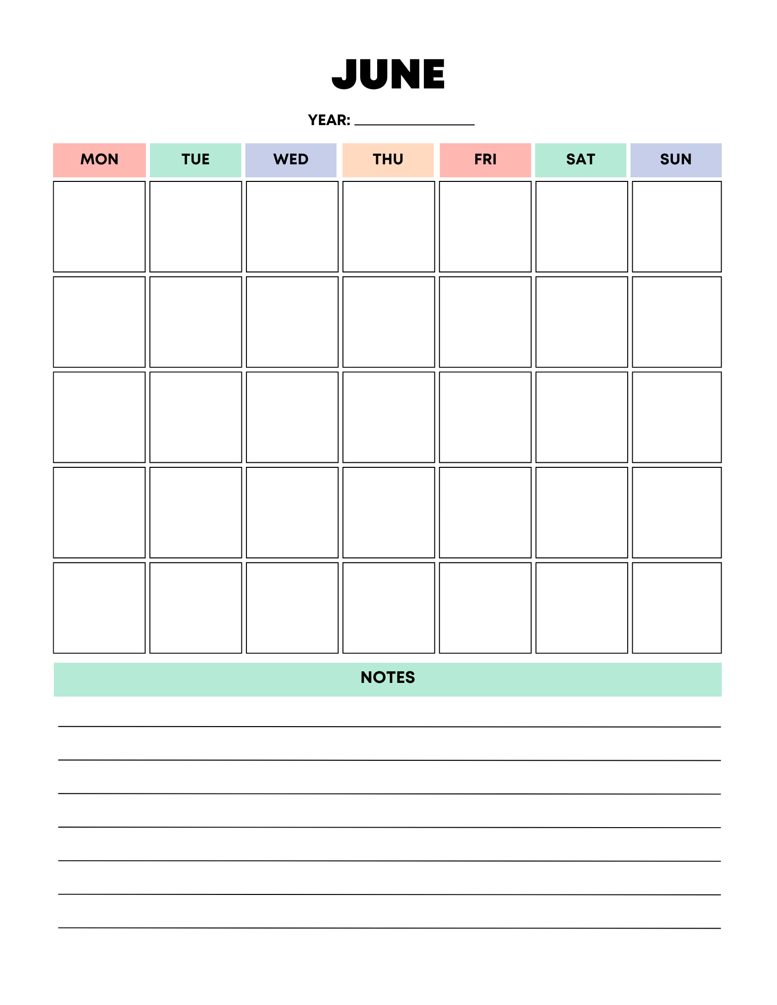 Vibrant Rainbow Budget Planner