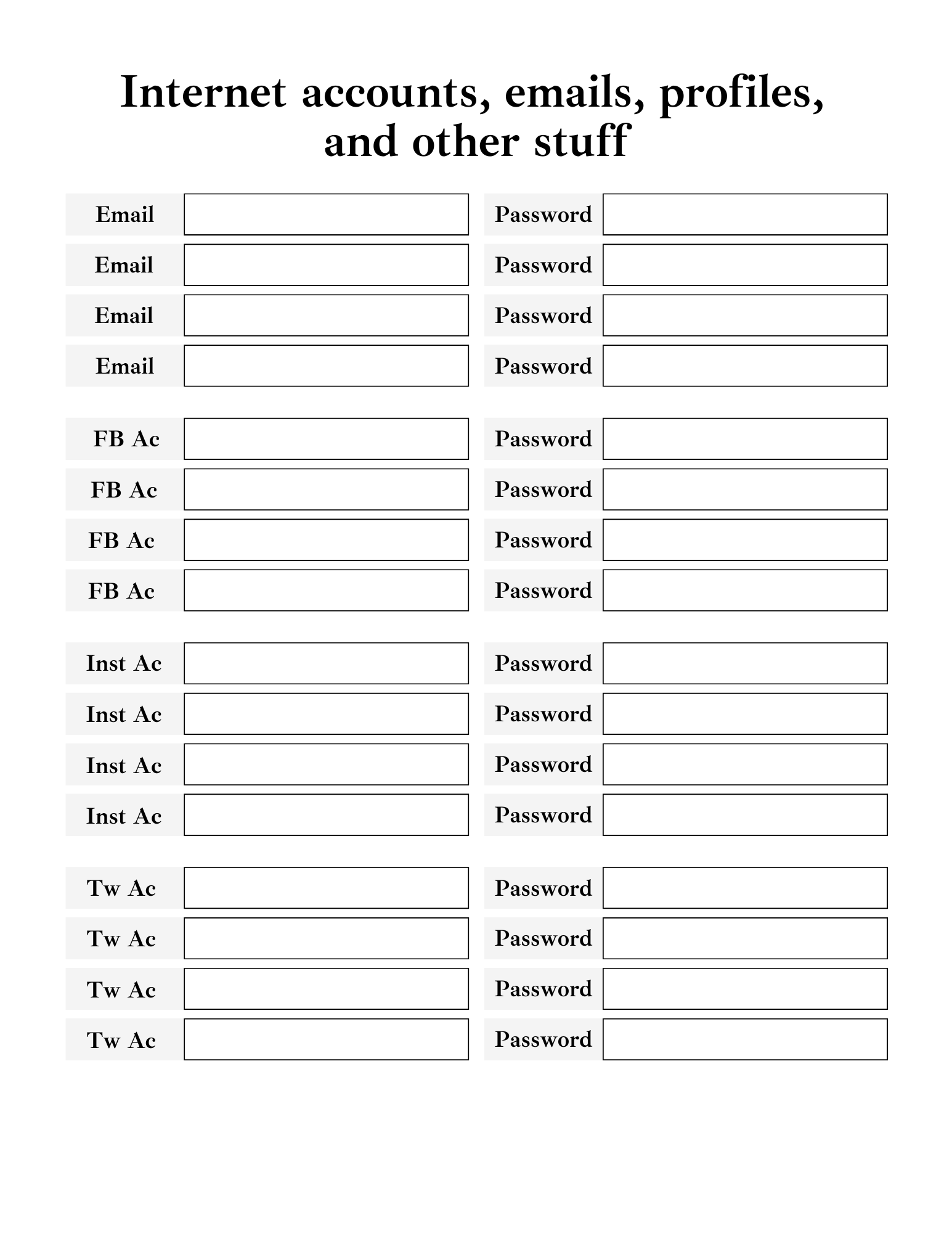 End of Life Planner