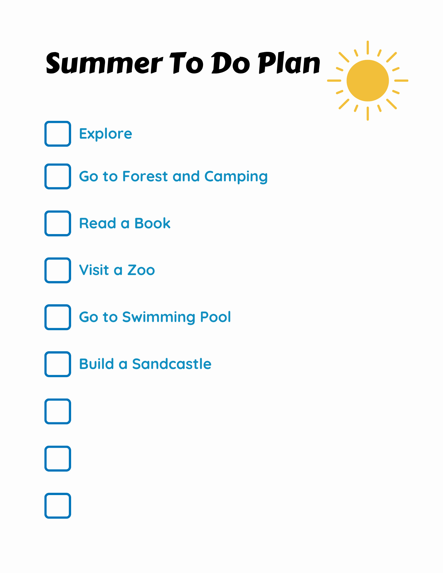 Summer Adventure Planner