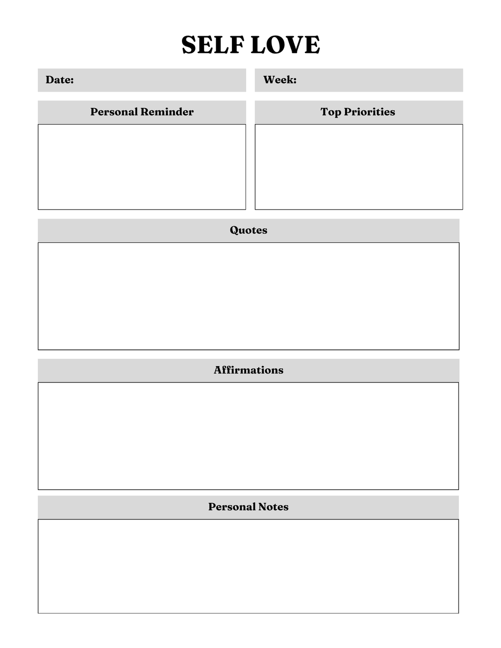 ADHD Wellness Planner