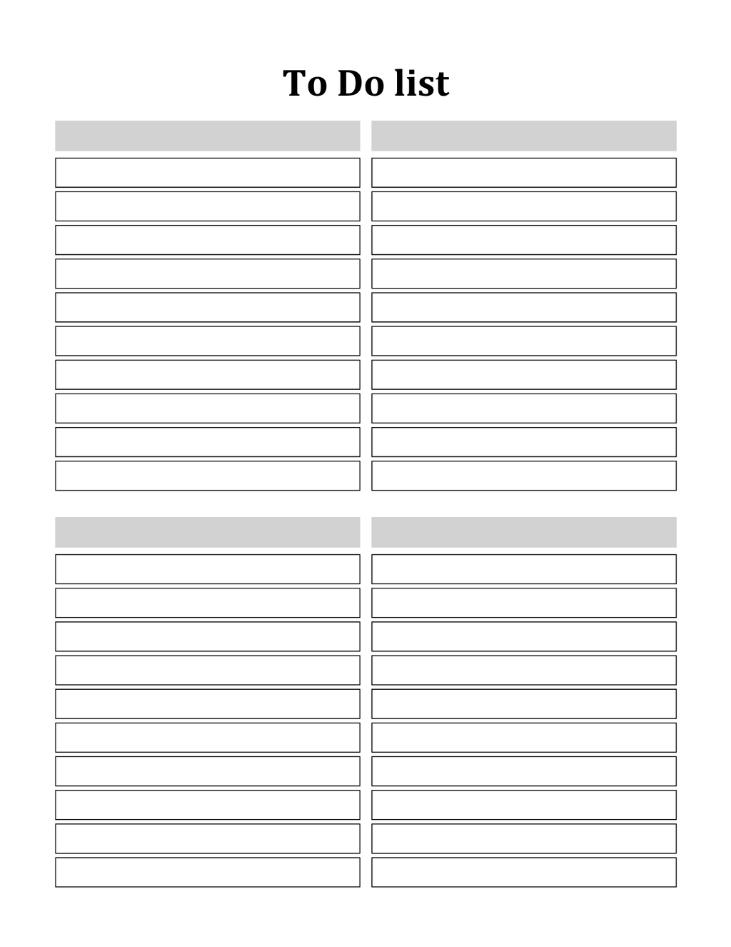 To Do List Bundle