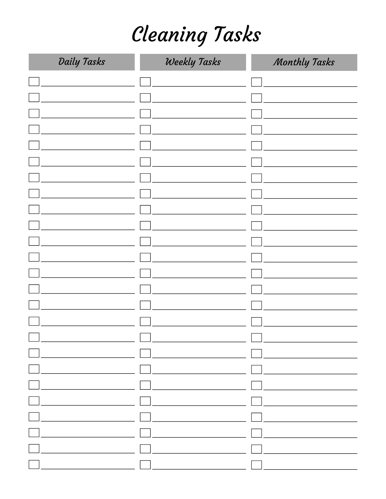 Ultimate Cleaning Planner