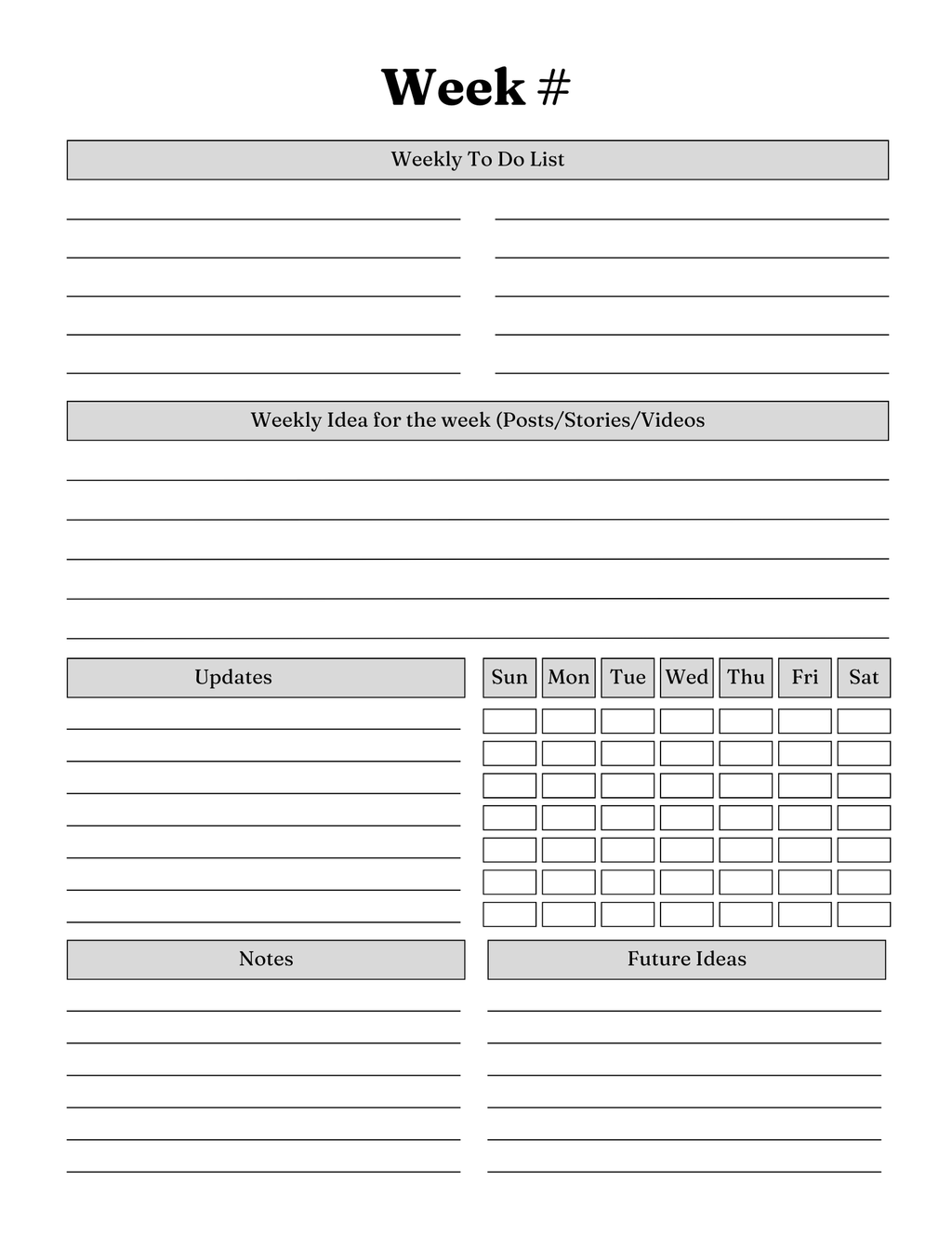 Social Media Success Planner