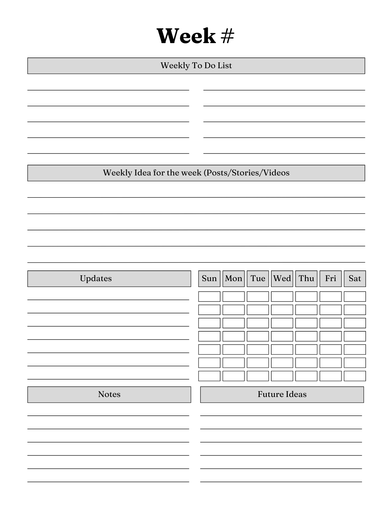 Social Media Success Planner