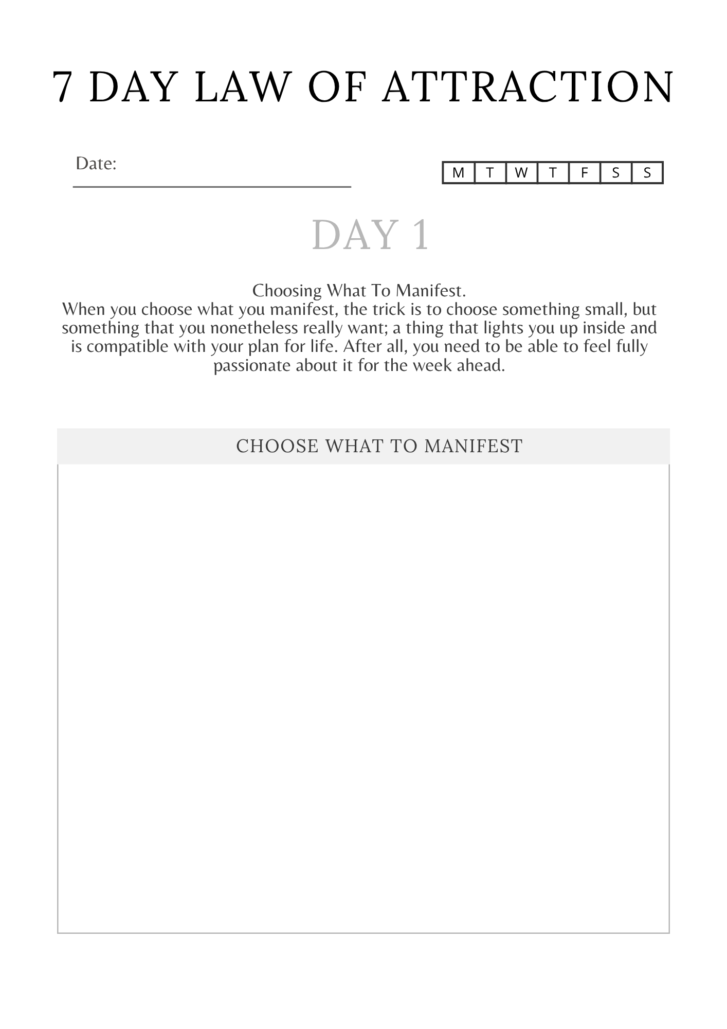 Law of Attraction Mastery Planner