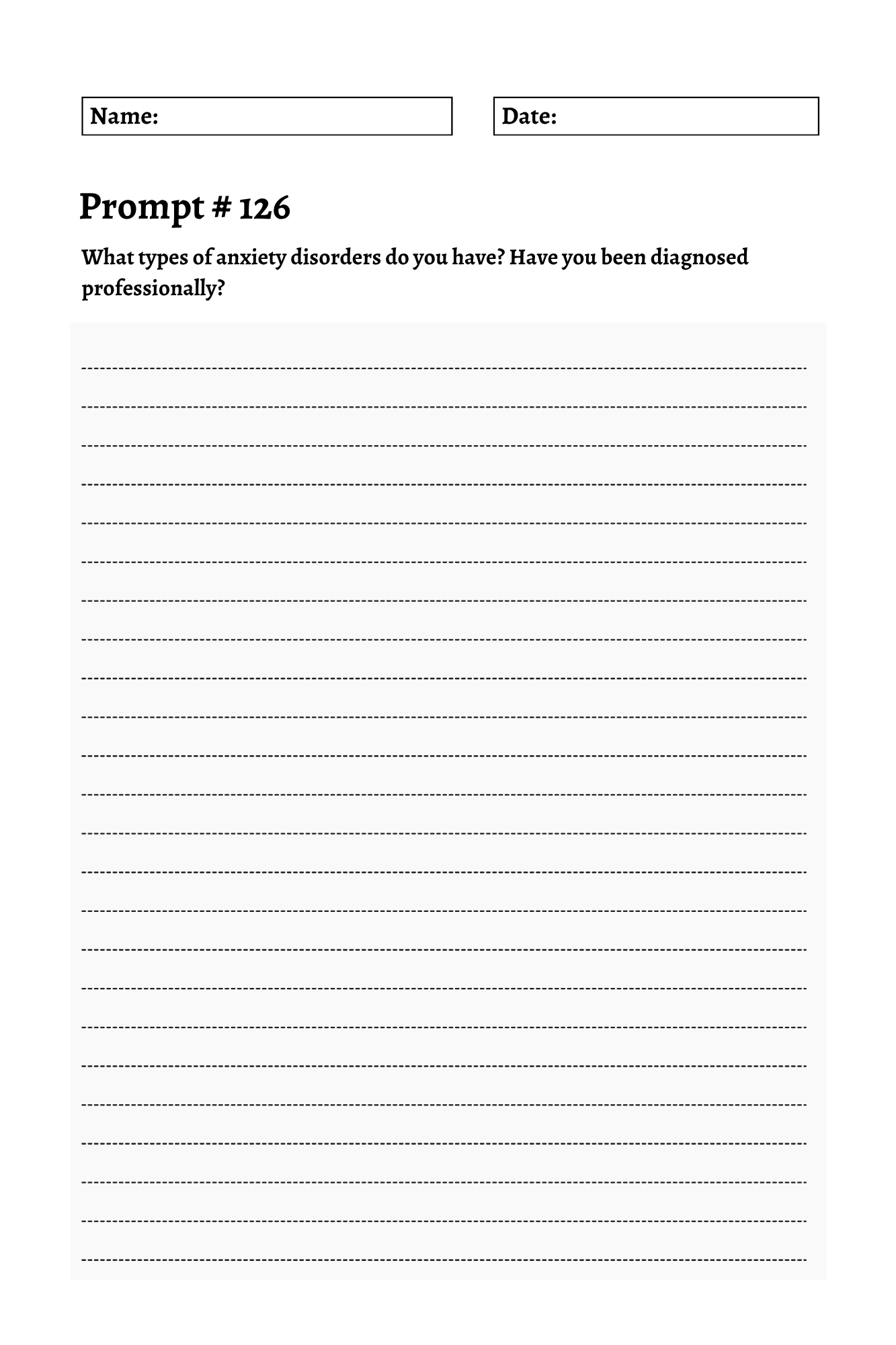 200 Mental Health Journey Prompts