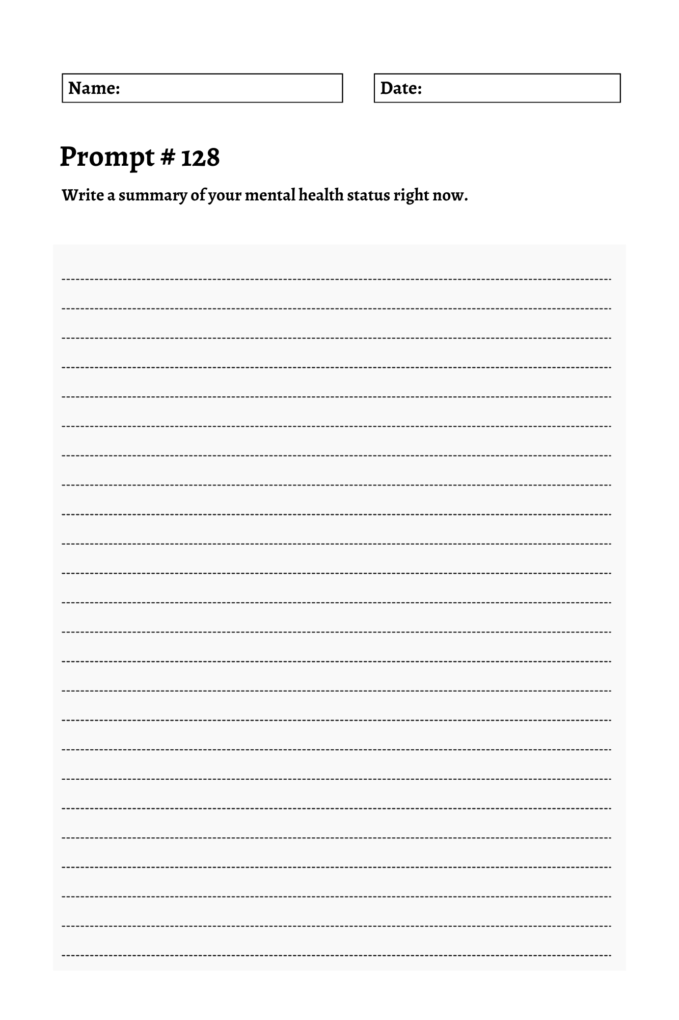 200 Mental Health Journey Prompts