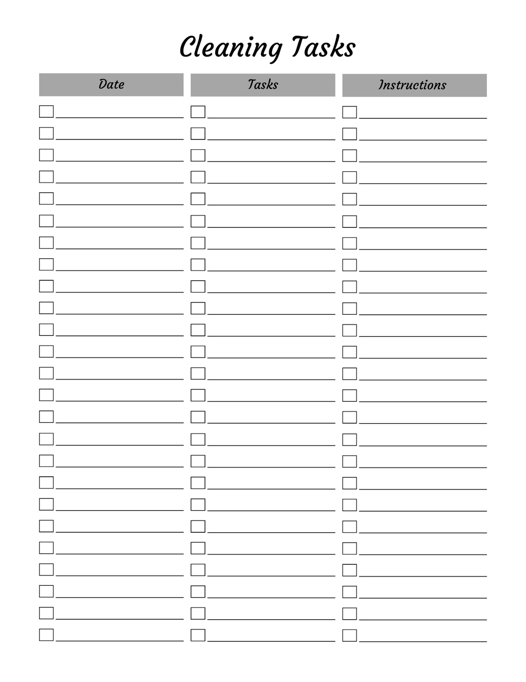 Ultimate Cleaning Planner
