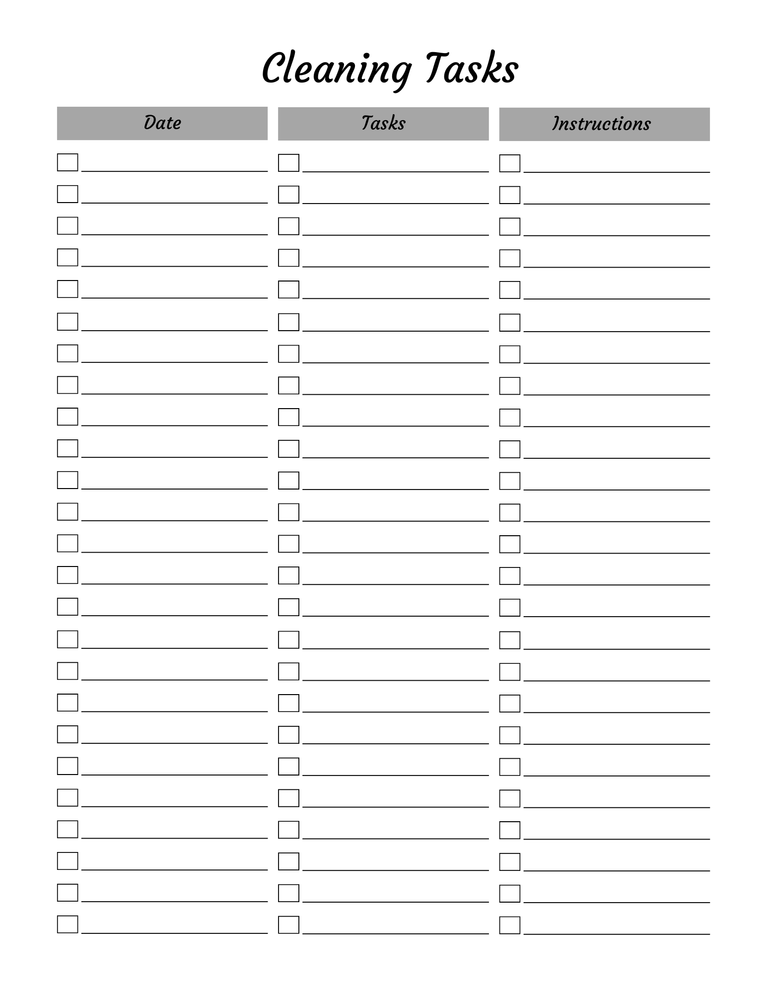 Ultimate Cleaning Planner