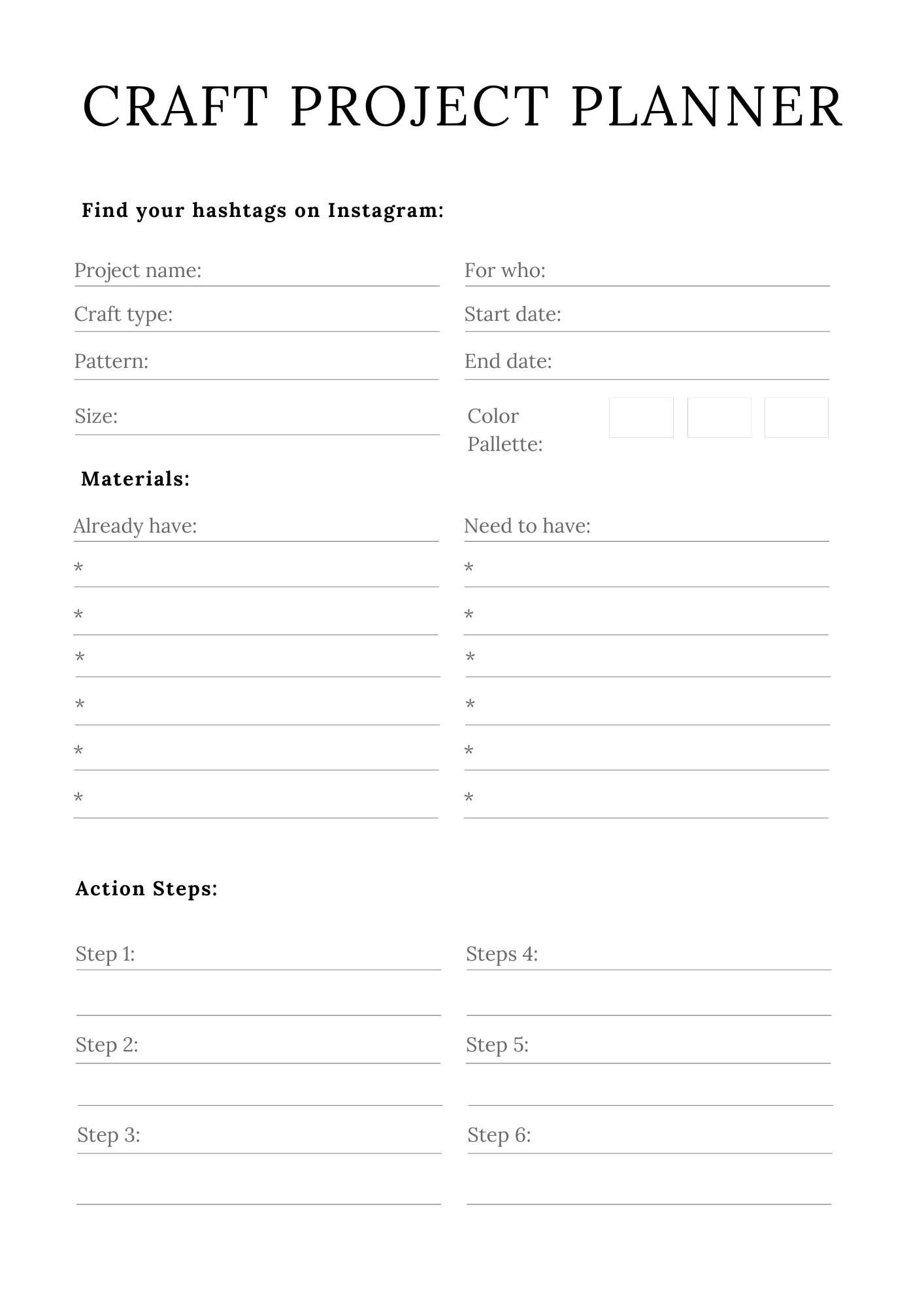 Handmade Business Planner