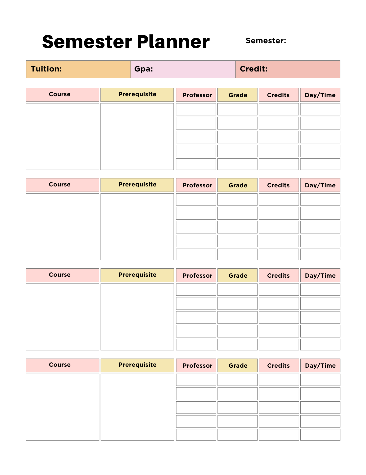 Student Success Organizer