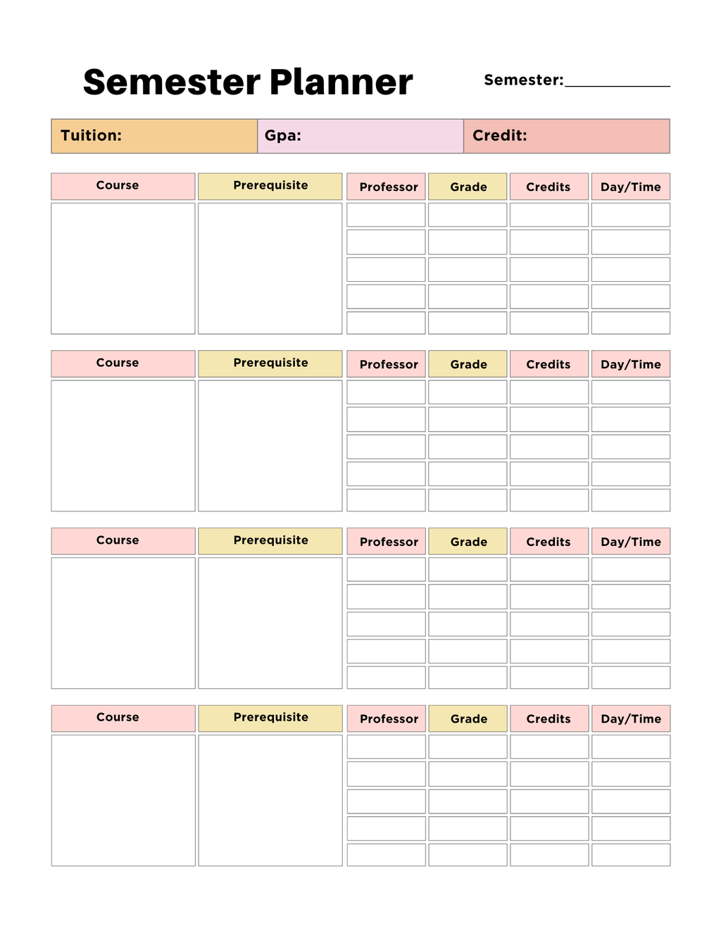 Student Success Organizer