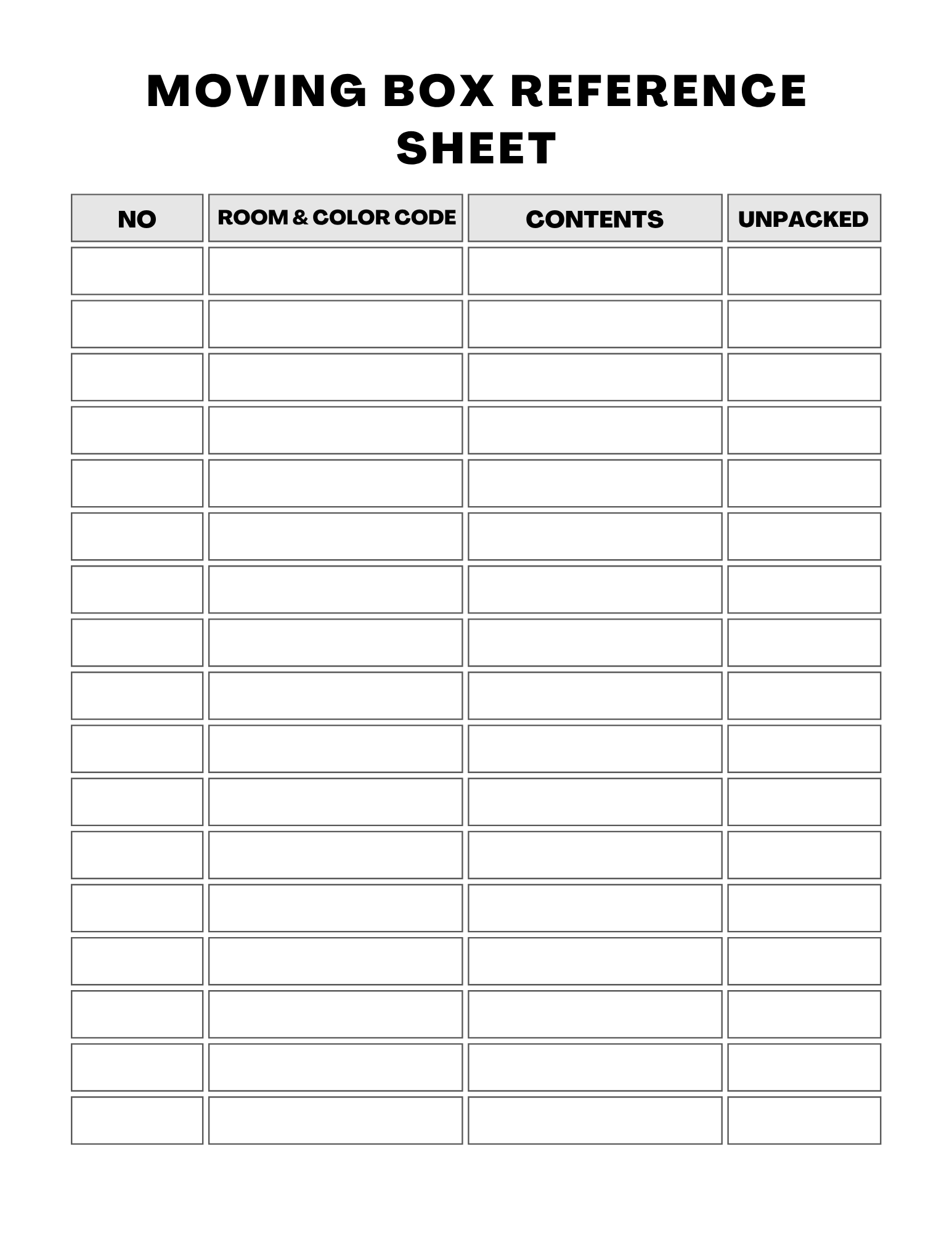 Essential Moving Planner