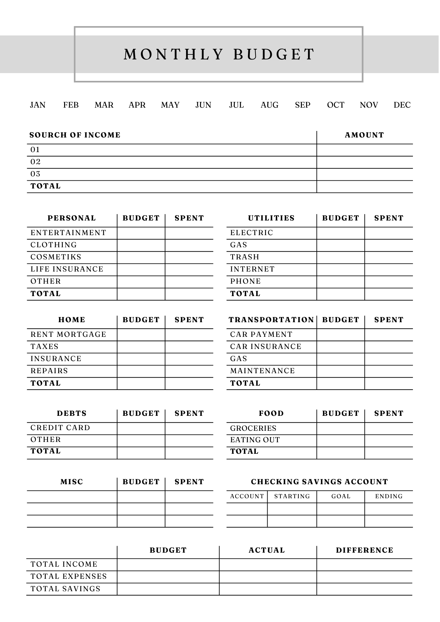 Ultimate Saving Tracker
