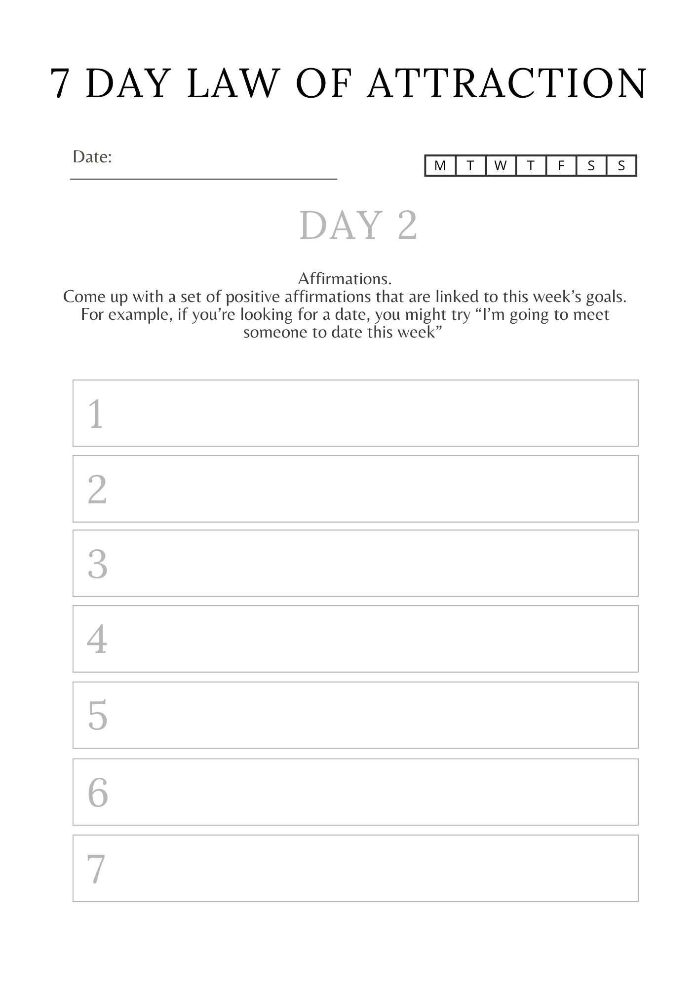 Law of Attraction Mastery Planner