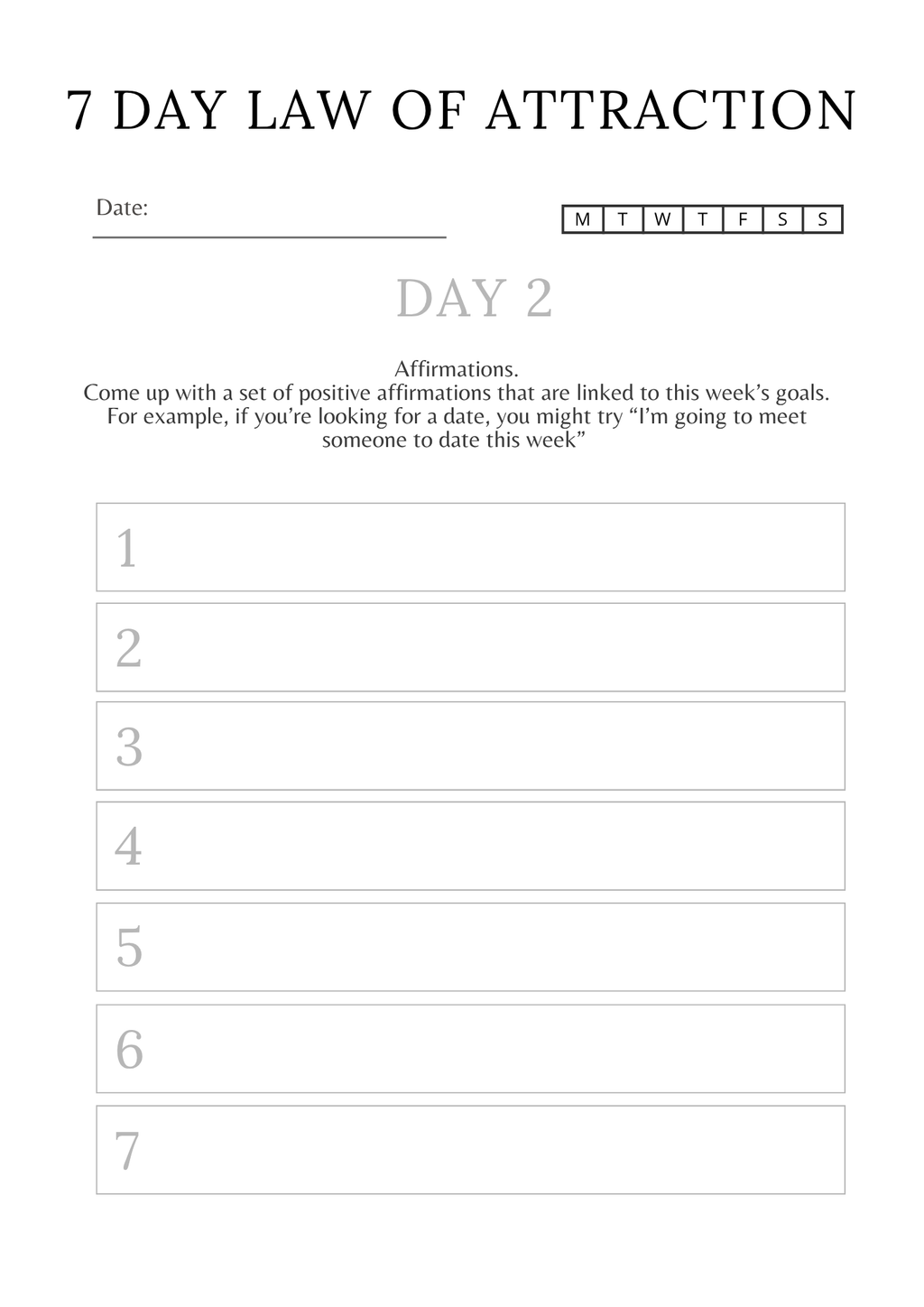 Law of Attraction Mastery Planner