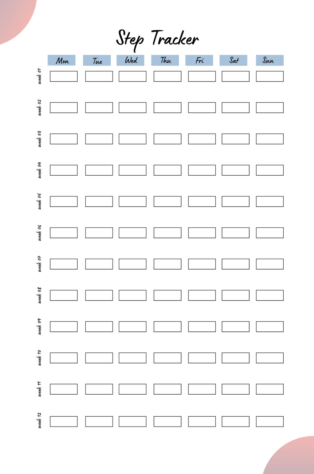 Transform 12 Weight Loss Planner