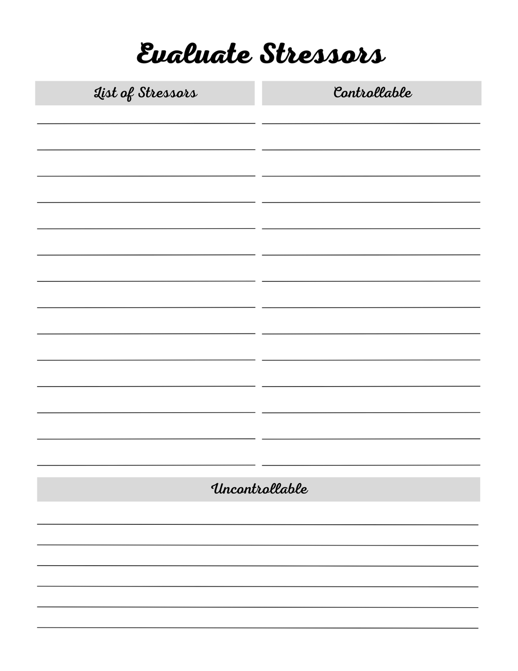 Stress Processing Journal