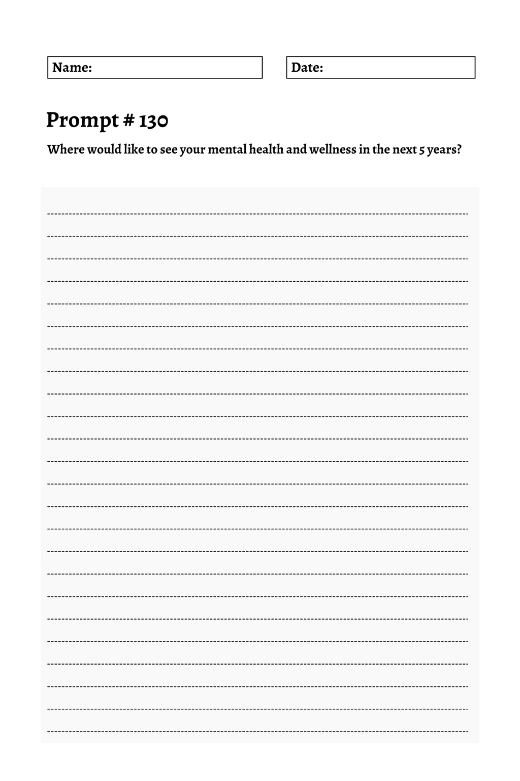 200 Mental Health Journey Prompts