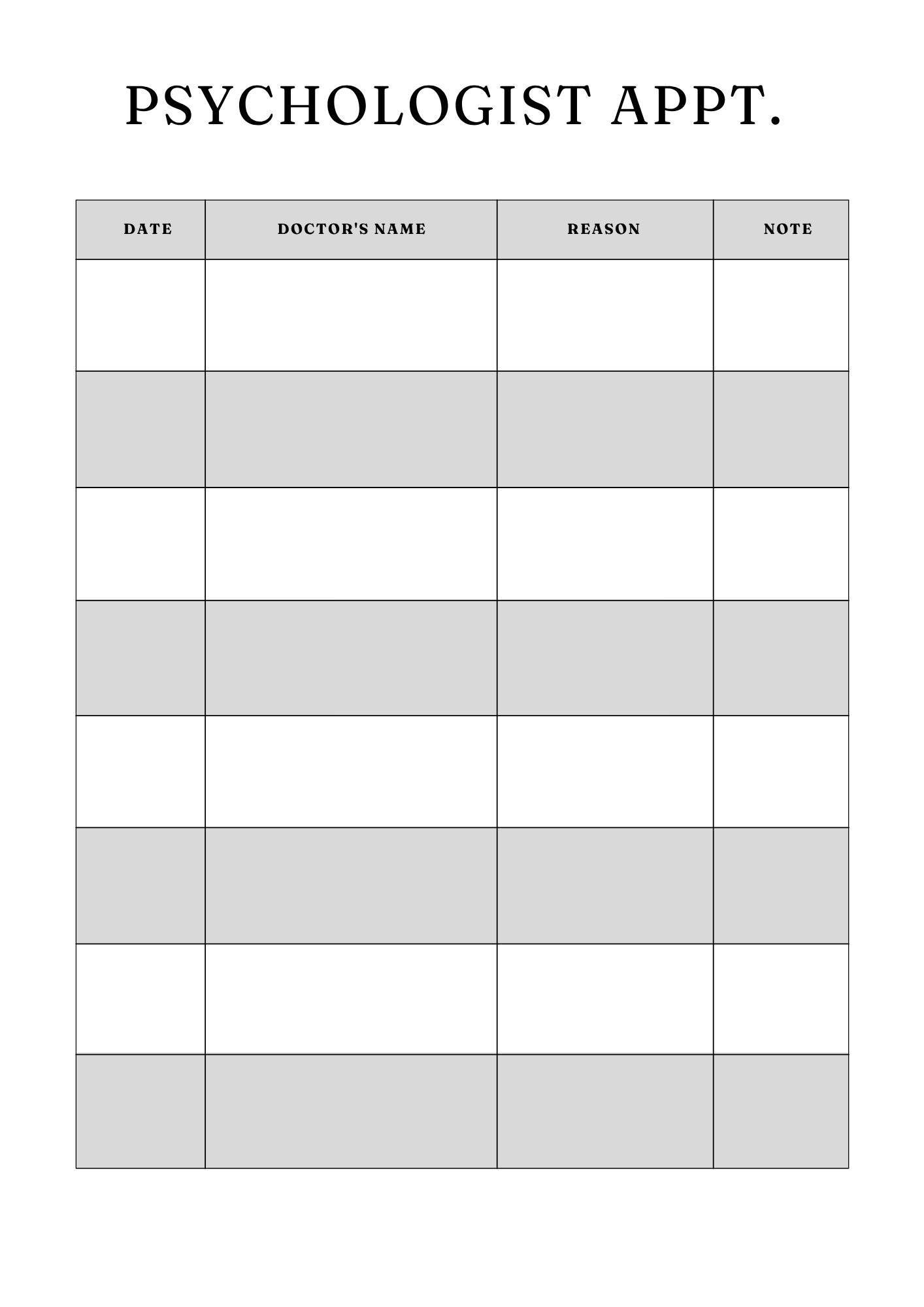 Comprehensive Medical Planner