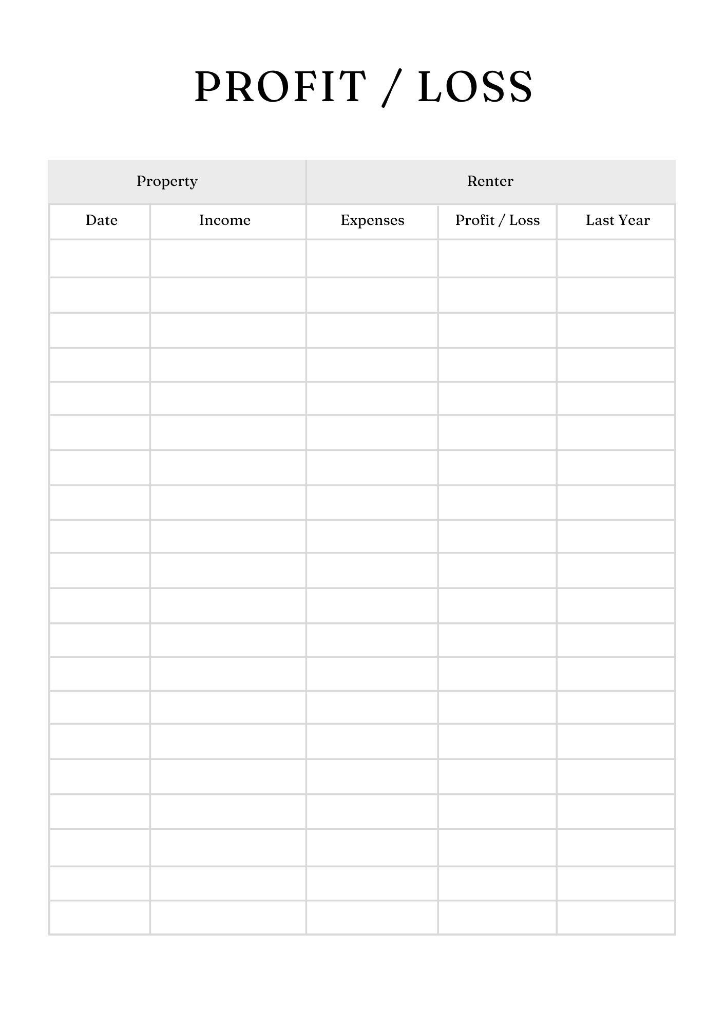 Rental Property Planner