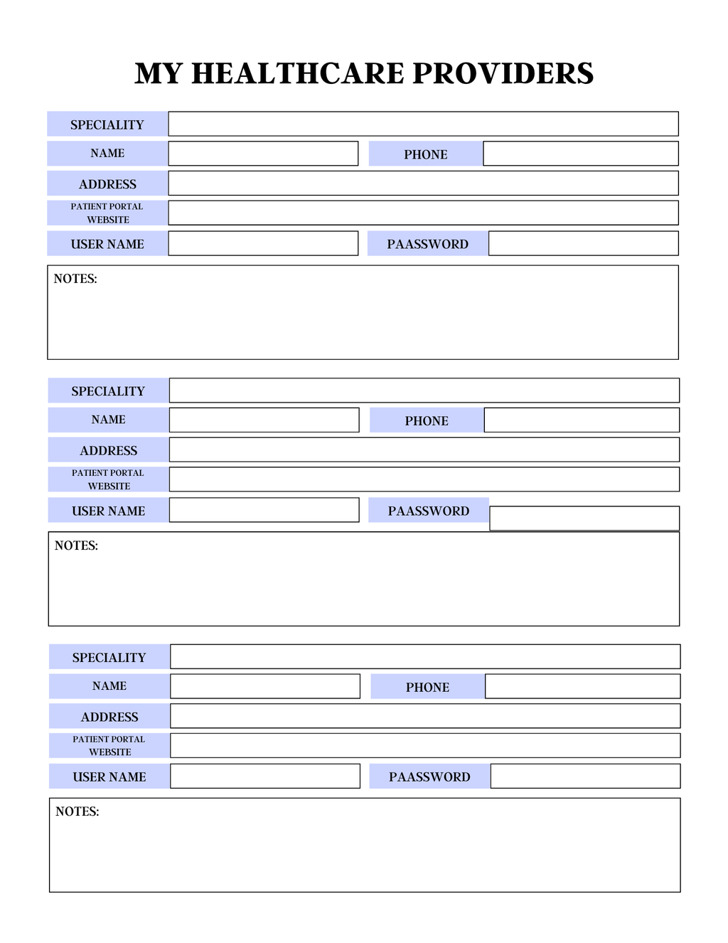 Comprehensive Medical Planner