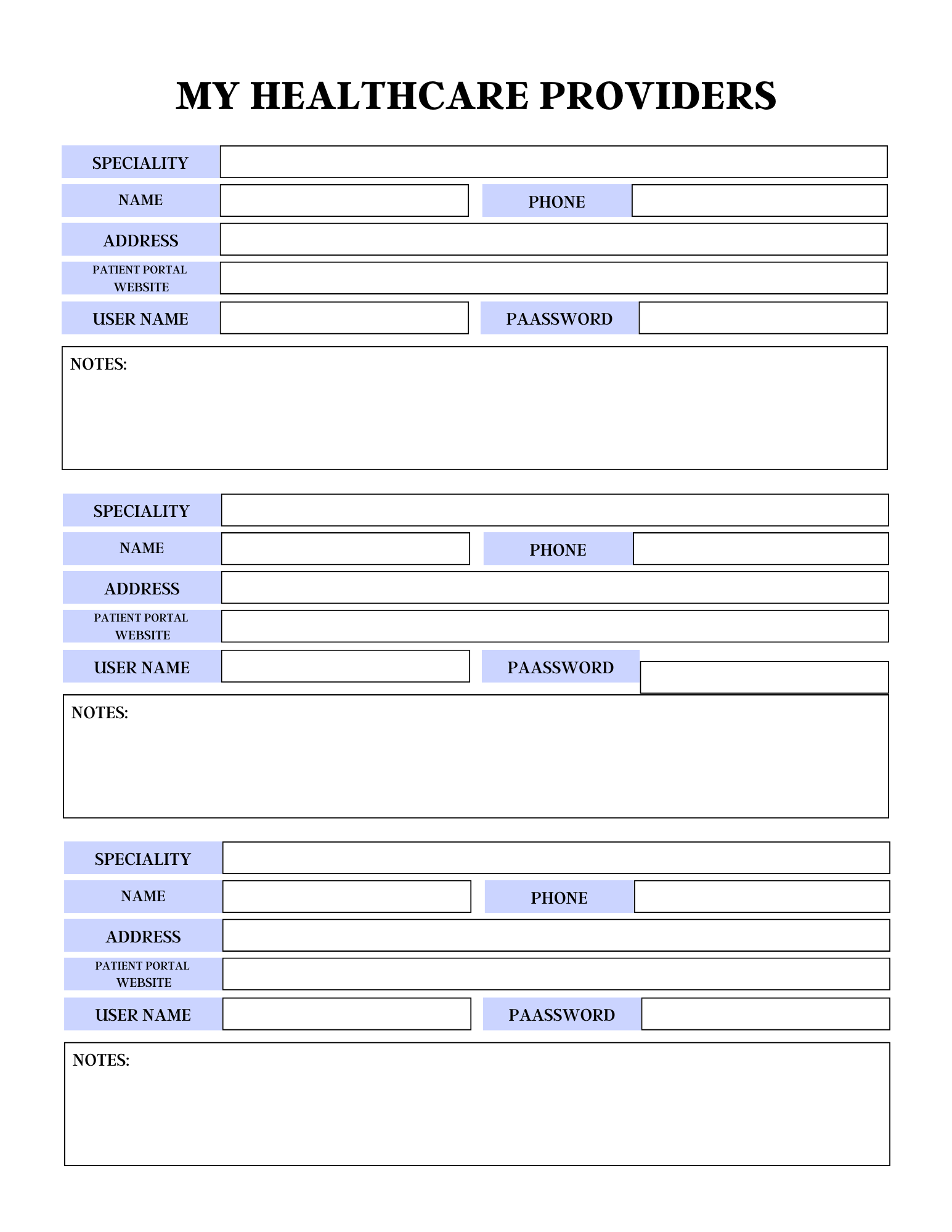 Comprehensive Medical Planner