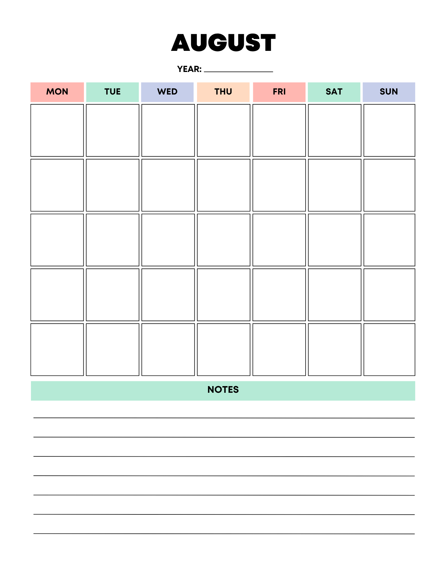 Vibrant Rainbow Budget Planner