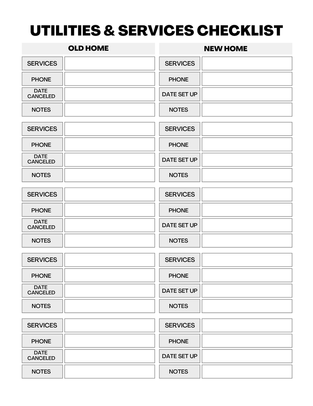 Essential Moving Planner