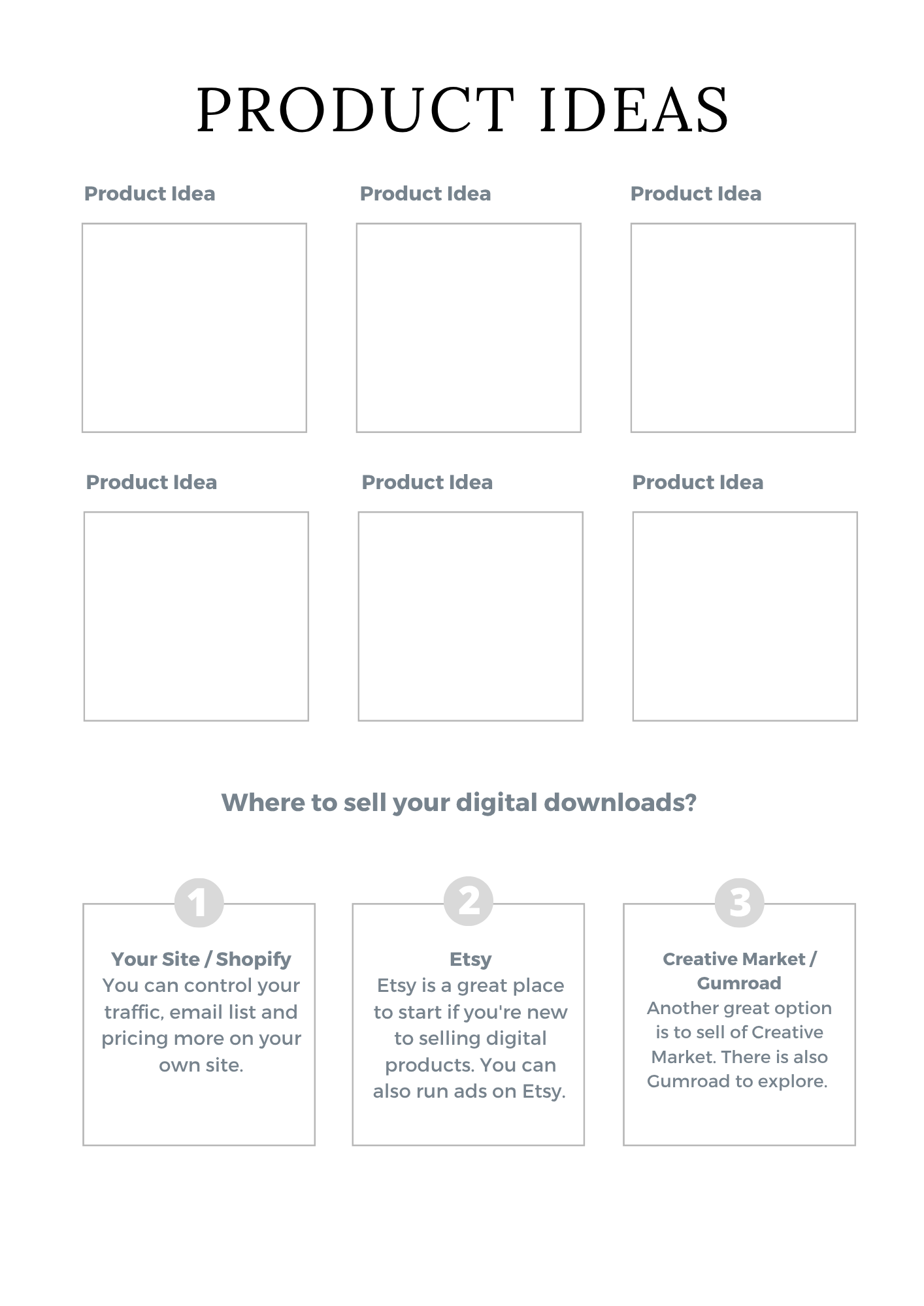 Digital Product Planner